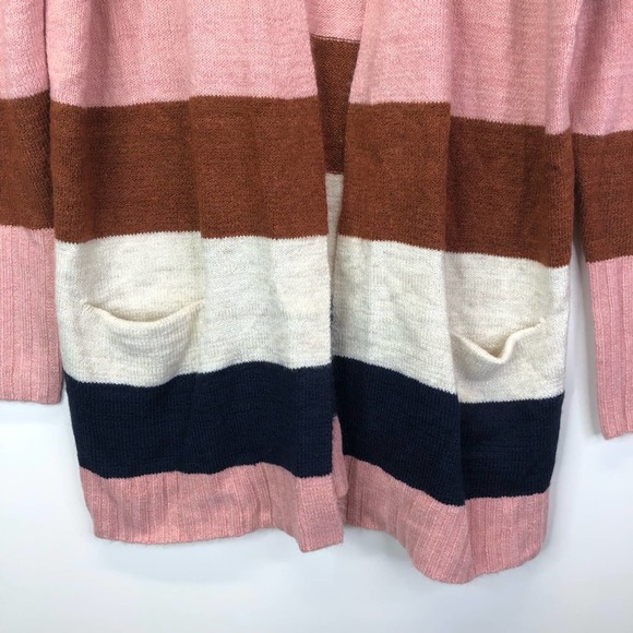 Caslon striped long cardigan sweater - medium - Picture 5 of 11